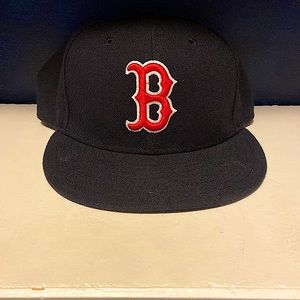 It’s a Boston red socks hat navy blue and a red b logo hasn’t been worn